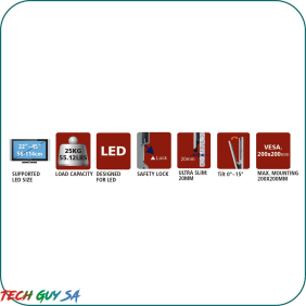 Aavara EF200 Ultra Slim TV Wall Support - Image 2