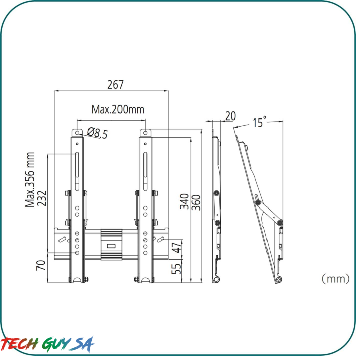 Aavara EF200 Ultra Slim TV Wall Support - Image 3