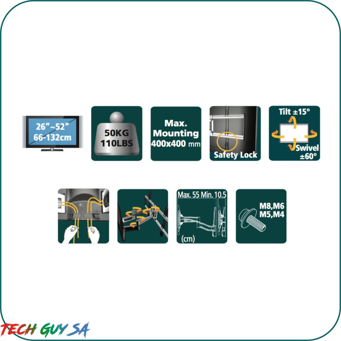 Aavara A4041 Full Motion Wall Support - Image 3