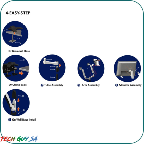 Aavara AC742 Free Style Dual Monitor Stand 3 Pivot (Clamp) - Image 4