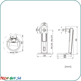 Aavara HA741L Single LED/LCD Monitor stand for 15~24 inch display - Image 5