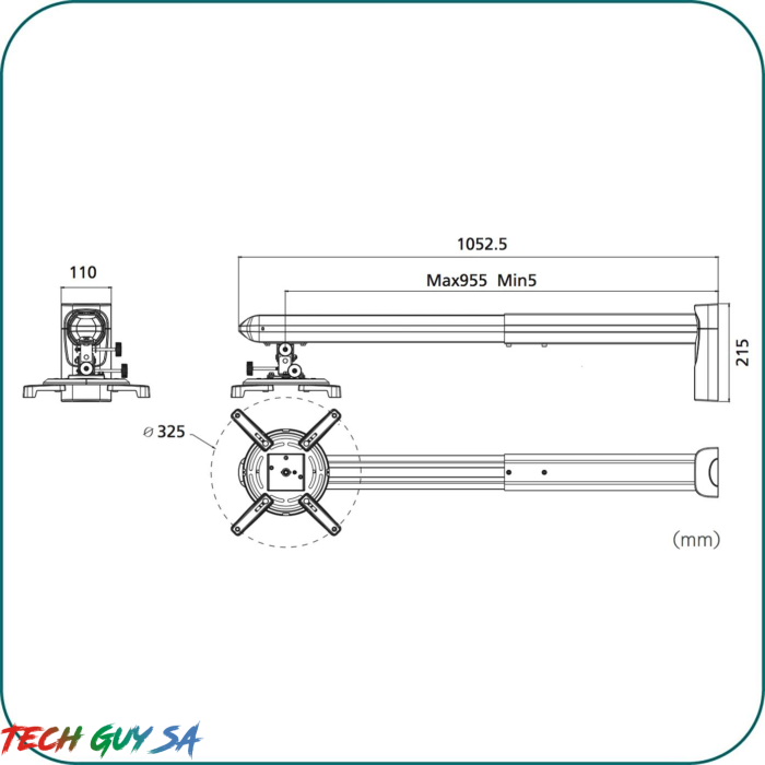 Aavara PB053 Short Throw Projector Mount - Wall Boom Type - Image 2