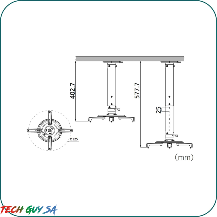 Aavara PL320 Projector Mount - Ceiling Type - Image 2
