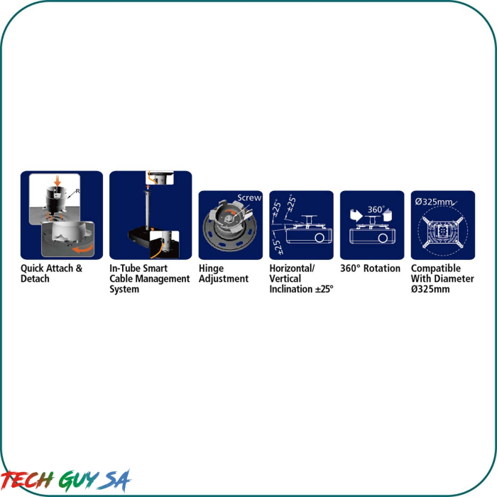 Aavara PL320 Projector Mount - Ceiling Type - Image 3
