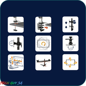 Aavara TI210 Single LED/LCD Monitor grommet base stand - Image 3