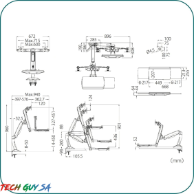 Aavara WS742 Free Style Workstation Combo System – Dual Monitor Clamp System - Image 5