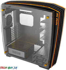 In-Win H-Frame 2.0 Open-Air Chassis – Black/Amber LED Light - Image 9