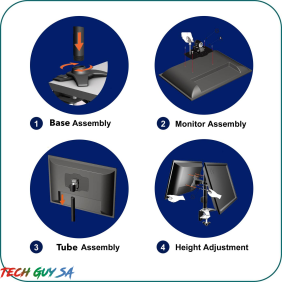 Aavara TI210 Single LED/LCD Monitor grommet base stand - Image 2
