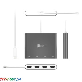 J5Create JCA366 USB-C™ to 4-Port HDMI™ Multi-Monitor Adapter - Image 9