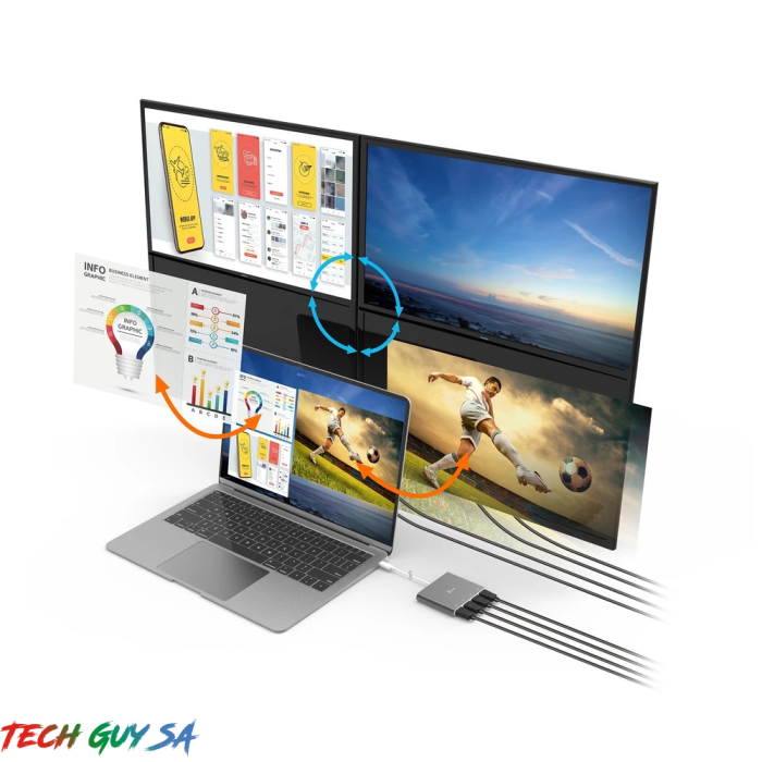 J5Create JCA366 USB-C™ to 4-Port HDMI™ Multi-Monitor Adapter - Image 5