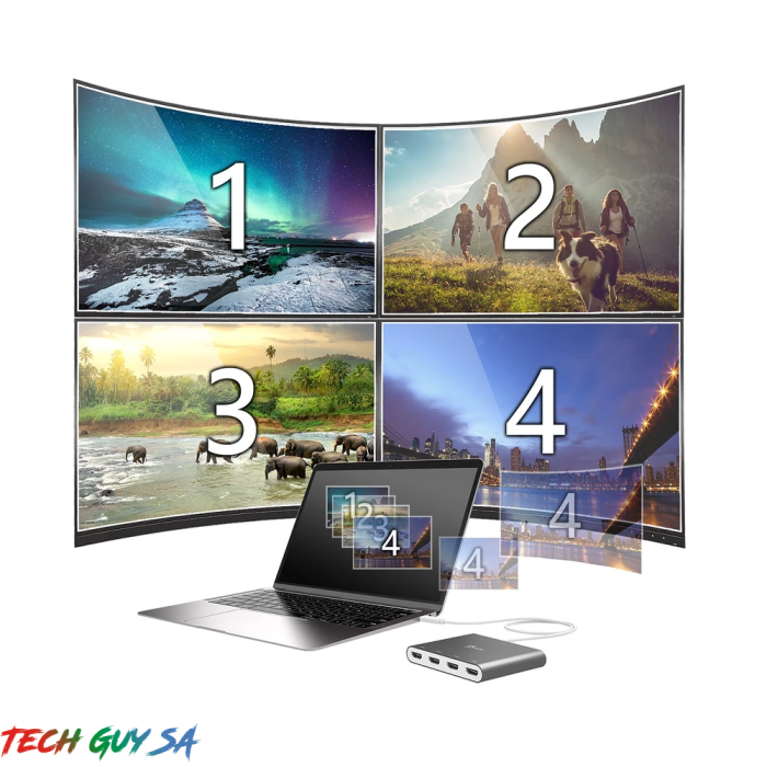 J5Create JCA366 USB-C™ to 4-Port HDMI™ Multi-Monitor Adapter - Image 3