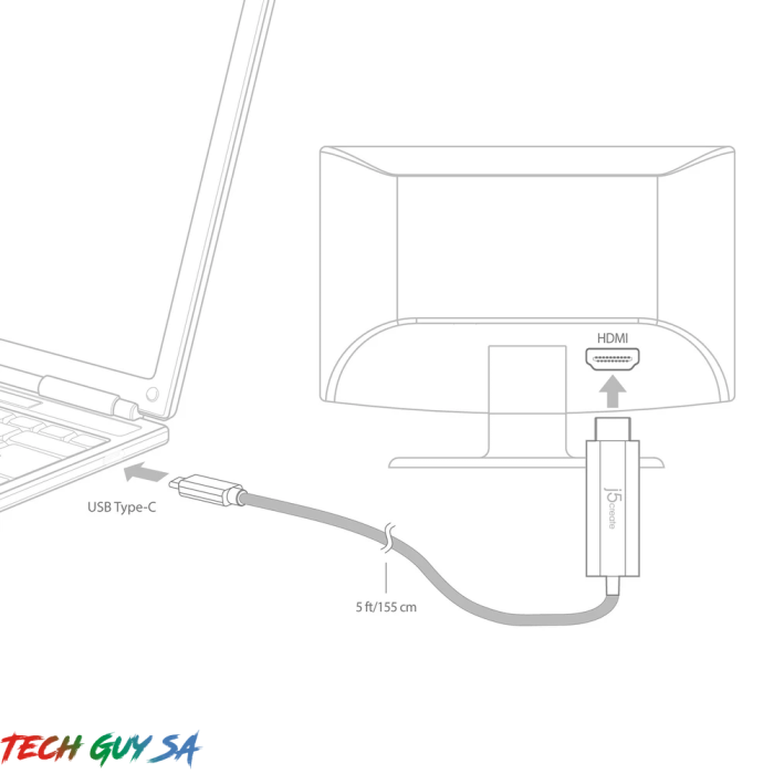 J5Create JCC153 USB™ Type-C to 4K HDMI™ Cable - Image 4