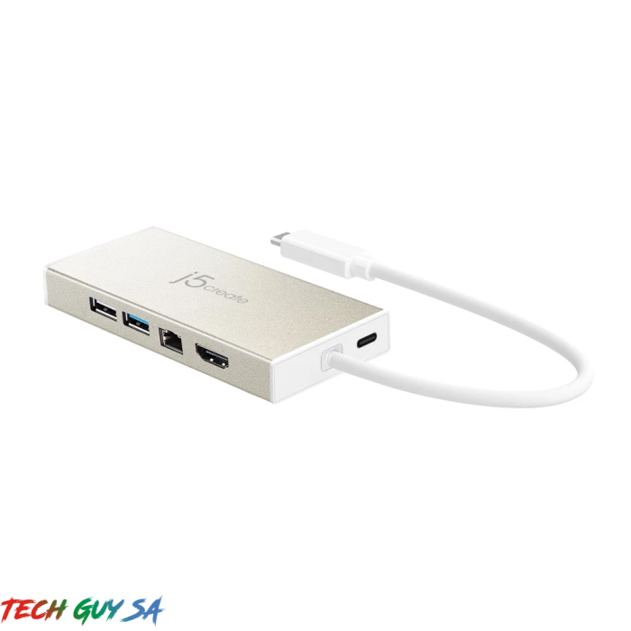 J5Create JCD376 USB-C™ 3.1 Fully functional Mini Dock-VGA/ HDMI™/ Ethernet/ USB™3.1 HUB/ PD2.0 - Image 2