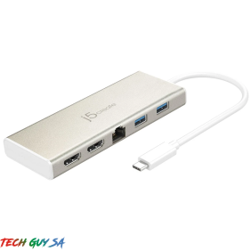 J5Create JCD381 USB Type-C™ Dual HDMI Mini Dock-Ethernet/ USB 3.1 HUB / PD2.0