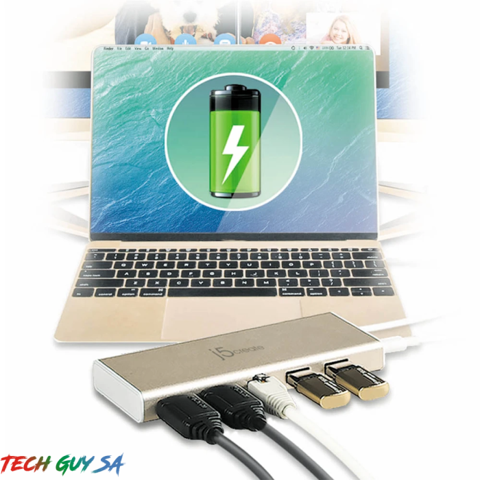 J5Create JCD381 USB Type-C™ Dual HDMI Mini Dock-Ethernet/ USB 3.1 HUB / PD2.0 - Image 4