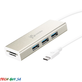 J5Create JCH347 USB 3.1 Type-C 3-Port HUB with SD/Micro SD Card Reader