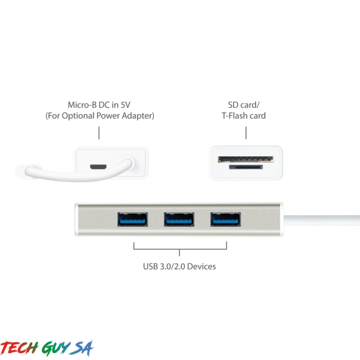 J5Create JCH347 USB 3.1 Type-C 3-Port HUB with SD/Micro SD Card Reader - Image 7