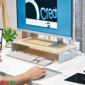 J5Create JCT425 Wood Monitor Stand with Docking Station - Image 7