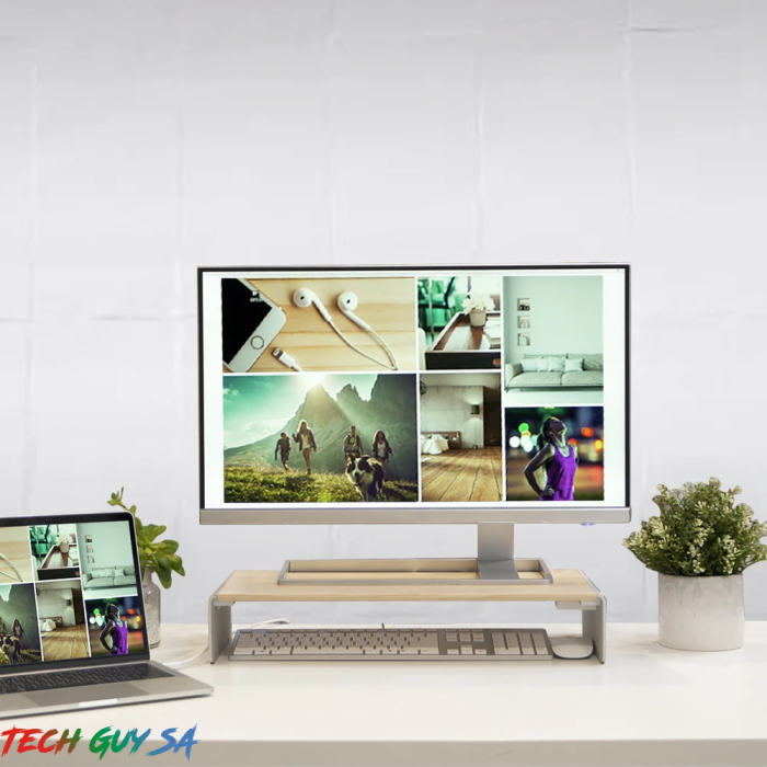 J5Create JCT425 Wood Monitor Stand with Docking Station - Image 5