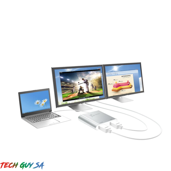 J5Create JUA365 USB™ 3.0 to Dual HDMI™ Multi-Monitor Adapter - Image 9