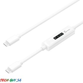 J5Create JUCP14 USB-C™ 2.0 to USB-C™ Cable With OLED Dynamic Power Meter