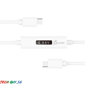 J5Create JUCP14 USB-C™ 2.0 to USB-C™ Cable With OLED Dynamic Power Meter - Image 4