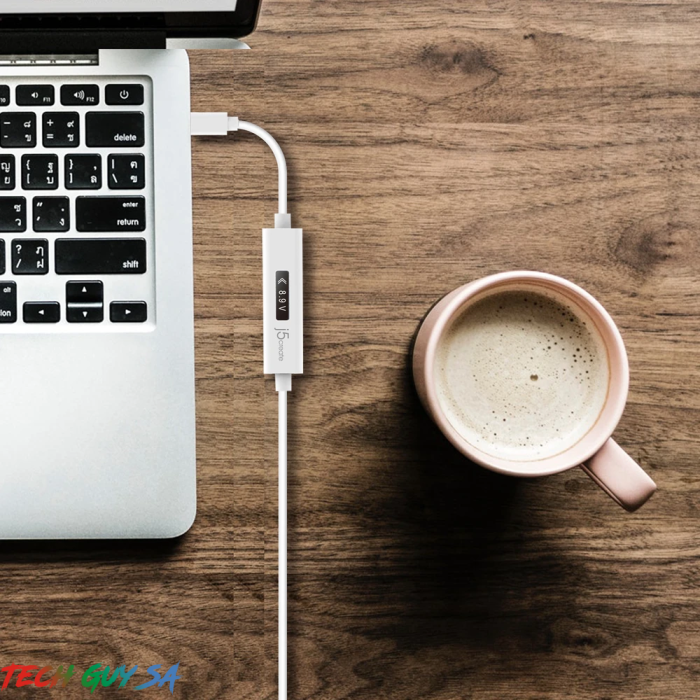 J5Create JUCP14 USB-C™ 2.0 to USB-C™ Cable With OLED Dynamic Power Meter - Image 7