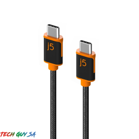 J5Create JUCX24 USB-C™ to USB-C™ Sync & Charge Cable with Double-Braided Nylon Cover for High Durability