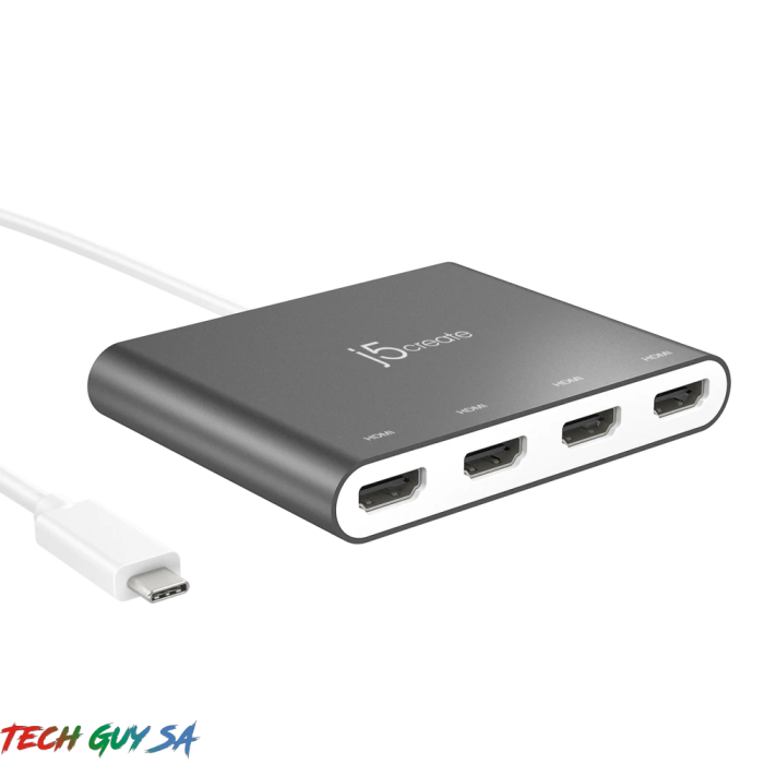 J5Create JCA366 USB-C™ to 4-Port HDMI™ Multi-Monitor Adapter - Image 2