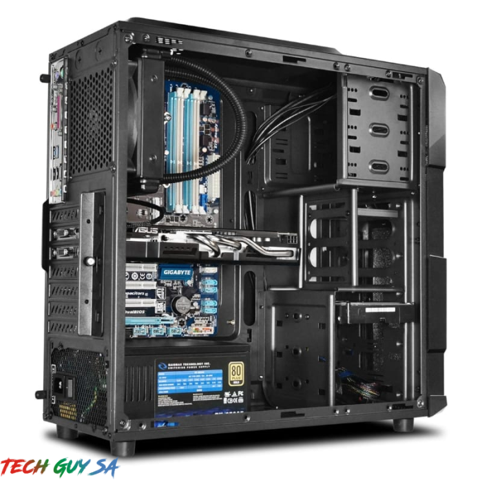 Raidmax Vortex V4 Window (GPU 390mm) ATX Gaming Chassis Black and Blue - End of Life - Image 3