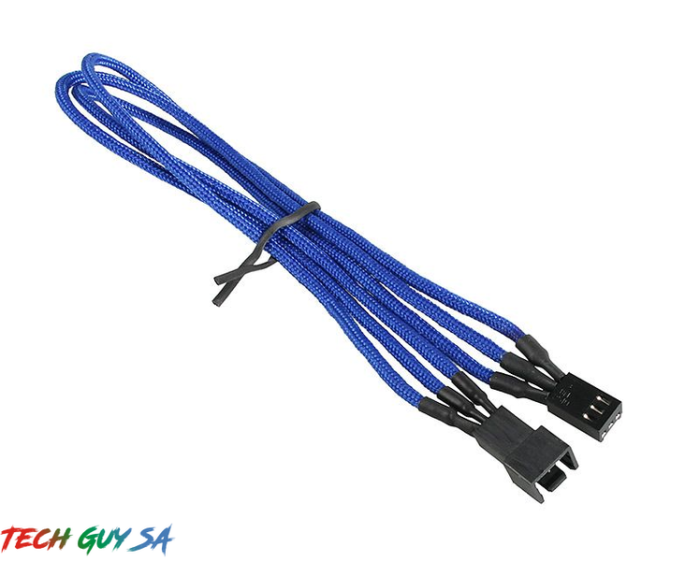 Bitfenix Alchemy Fan cable extension 3-Pin 30CM Blue - Image 2