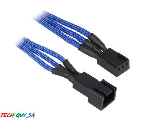Bitfenix Alchemy Fan cable extension 3-Pin 30CM Blue