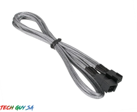 Bitfenix Alchemy Fan cable extension 3-Pin 60CM Silver