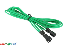 Bitfenix Alchemy Fan cable extension 3-Pin 90CM Green