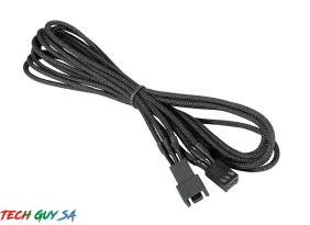 Bitfenix Alchemy Fan cable extension 3-Pin 90CM Black