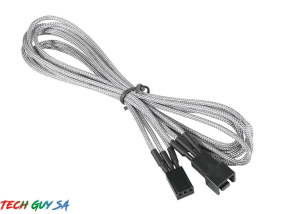 Bitfenix Alchemy Fan cable extension 3-Pin 90CM Silver