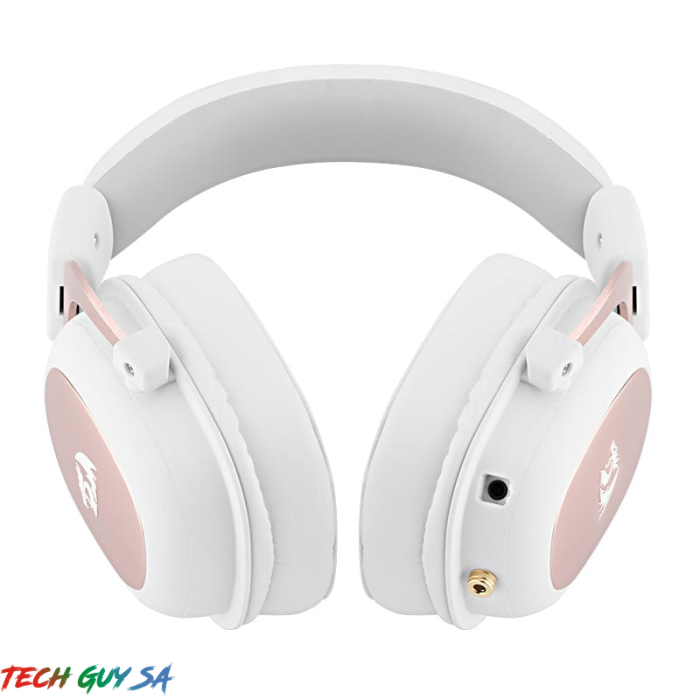 Redragon Zeus 2 USB|Virtual 7.1|2m Cable|3.5mm Detachable Omnidirectional Boom Mic|53mm Driver|Gaming Headset - White - Image 3