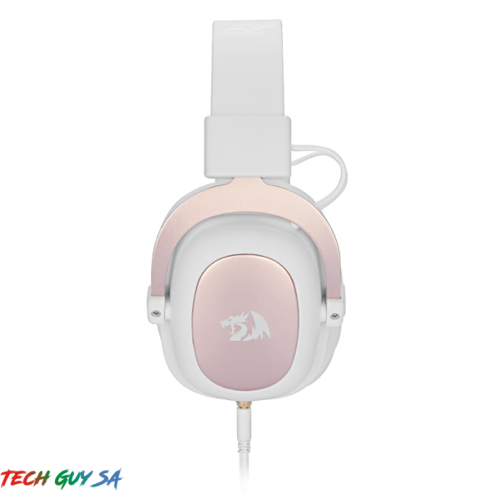 Redragon Zeus 2 USB|Virtual 7.1|2m Cable|3.5mm Detachable Omnidirectional Boom Mic|53mm Driver|Gaming Headset - White - Image 2