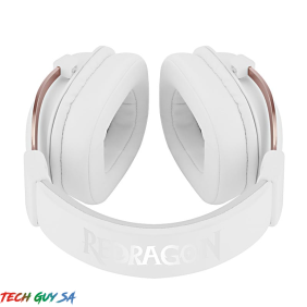 Redragon Zeus 2 USB|Virtual 7.1|2m Cable|3.5mm Detachable Omnidirectional Boom Mic|53mm Driver|Gaming Headset - White - Image 4