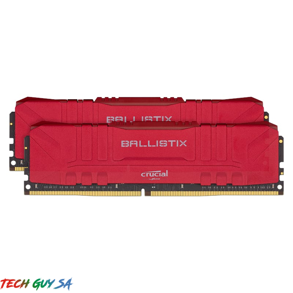 BL2K8G26C16U4R_wr_01 Ballistix 16GBkit (2x8GB) DDR4 2666MHz Desktop Gaming Memory - Red - End of Life - Image 1