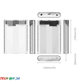 Orico 3.5 USB3.0 External HDD Enclosure Transparent - End of Life - Image 3
