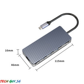 Orico 6 Port 3 x USB3.0|1 x HDMI|1 x RJ45|1 x Type-C Transparent Hub - Grey - Image 5