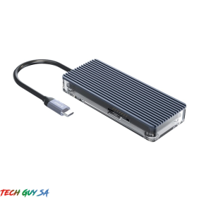 Orico 6 Port 3 x USB3.0|1 x HDMI|1 x TF|1 x SD Transparent Hub - Grey - Image 3