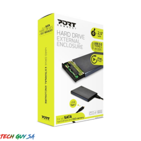 Port Connect 2.5 USB-C External HDD Enclosure Black - Image 5