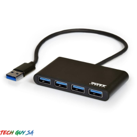 Port USB3.0 to 4 x USB3.0 5Gbps 4 Port Hub - Black - Image 2