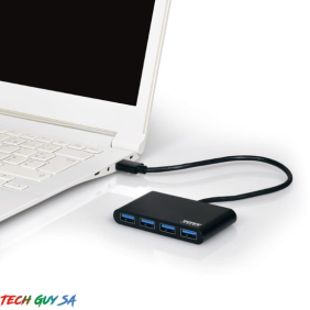 Port USB3.0 to 4 x USB3.0 5Gbps 4 Port Hub - Black - Image 3