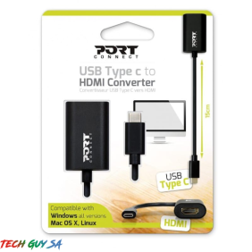 Port USB Type-C to HDMI 15cm 4K@60Hz Adapter - Black
