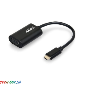 Port USB Type-C to VGA 15cm 1080p@60Hz Adapter - Black - Image 2