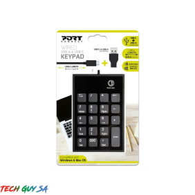 Port Wired Keypad Numpad with USB|Type-C Connector