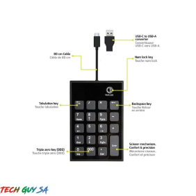 Port Wired Keypad Numpad with USB|Type-C Connector - Image 4